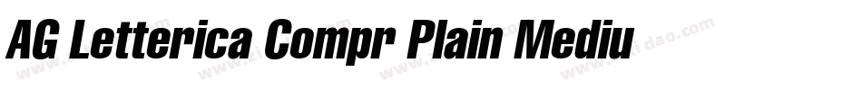 AG Letterica Compr Plain Medium字体转换